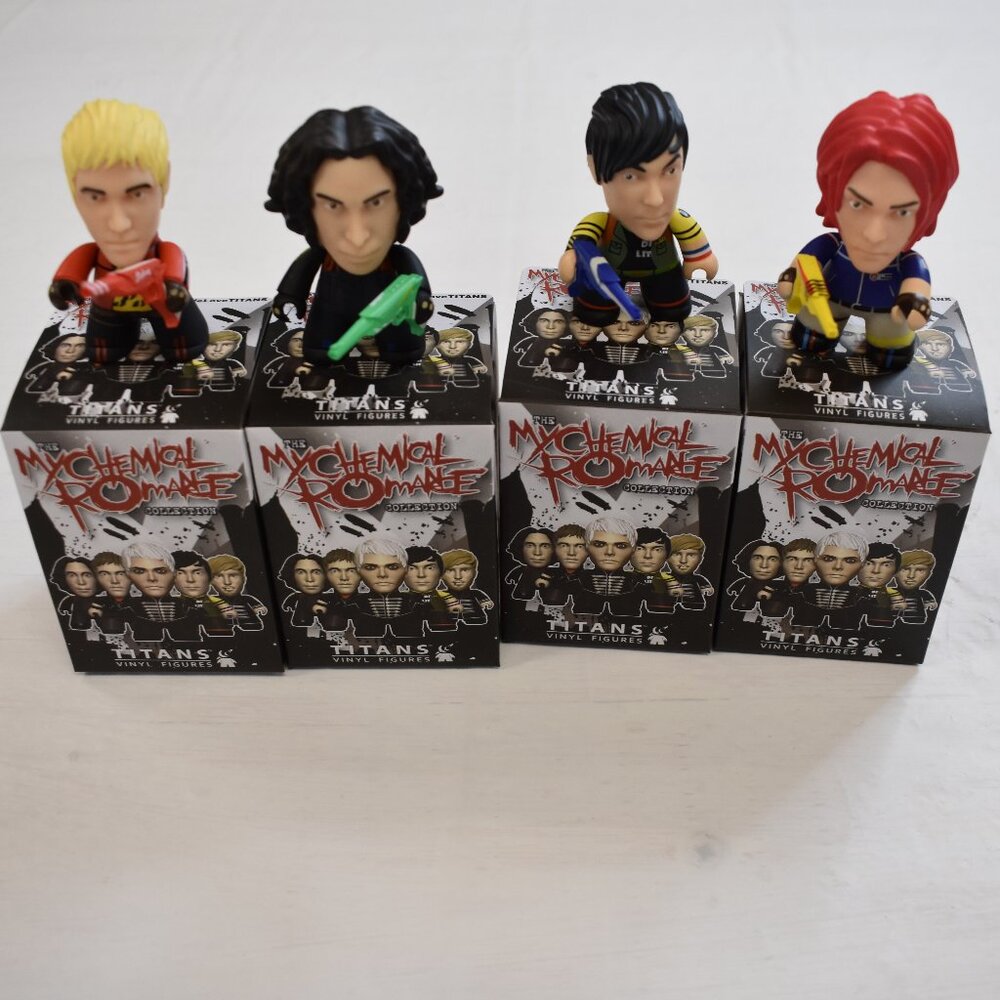 TITANS: The My Chemical Romance Danger Days 3" Vinyl Figures Set of All 4